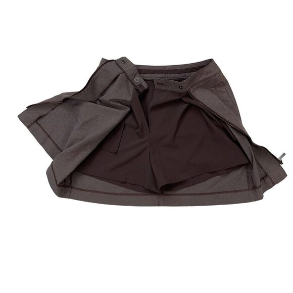 Cutter & Buck SIZE 4 (30" Waist) Taupe Asymmetrical Full Zip Activewear Skort - Picture 2 of 5